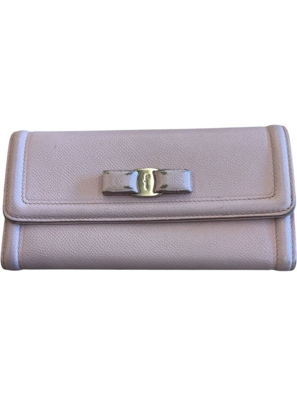 599146CR C1 Salvatore Ferragamo Wallet Long Pink Leather